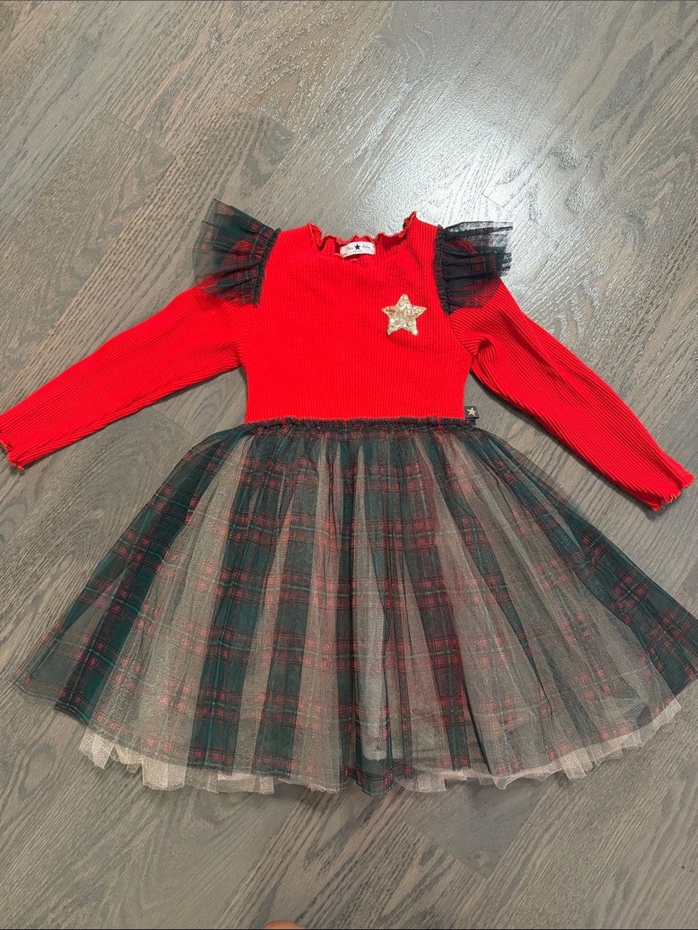Petite Hailey ribbed tutu holiday dress